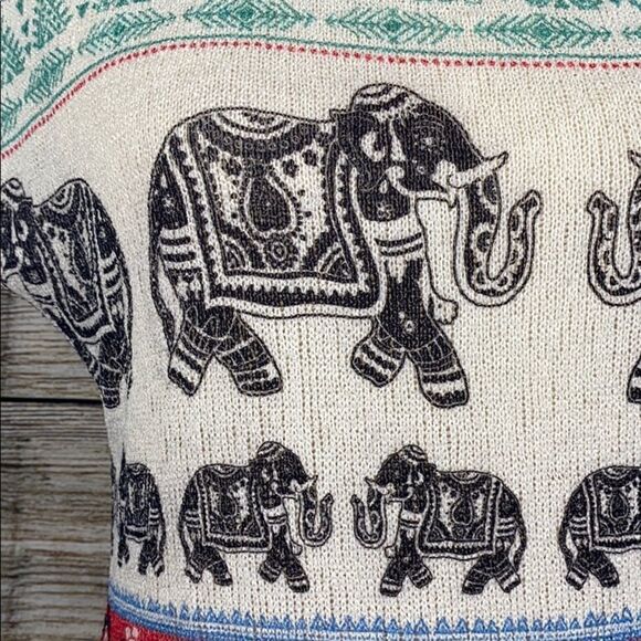 Gaze USA short sleeve Top Tee Elephant Print S - Picture 7 of 10